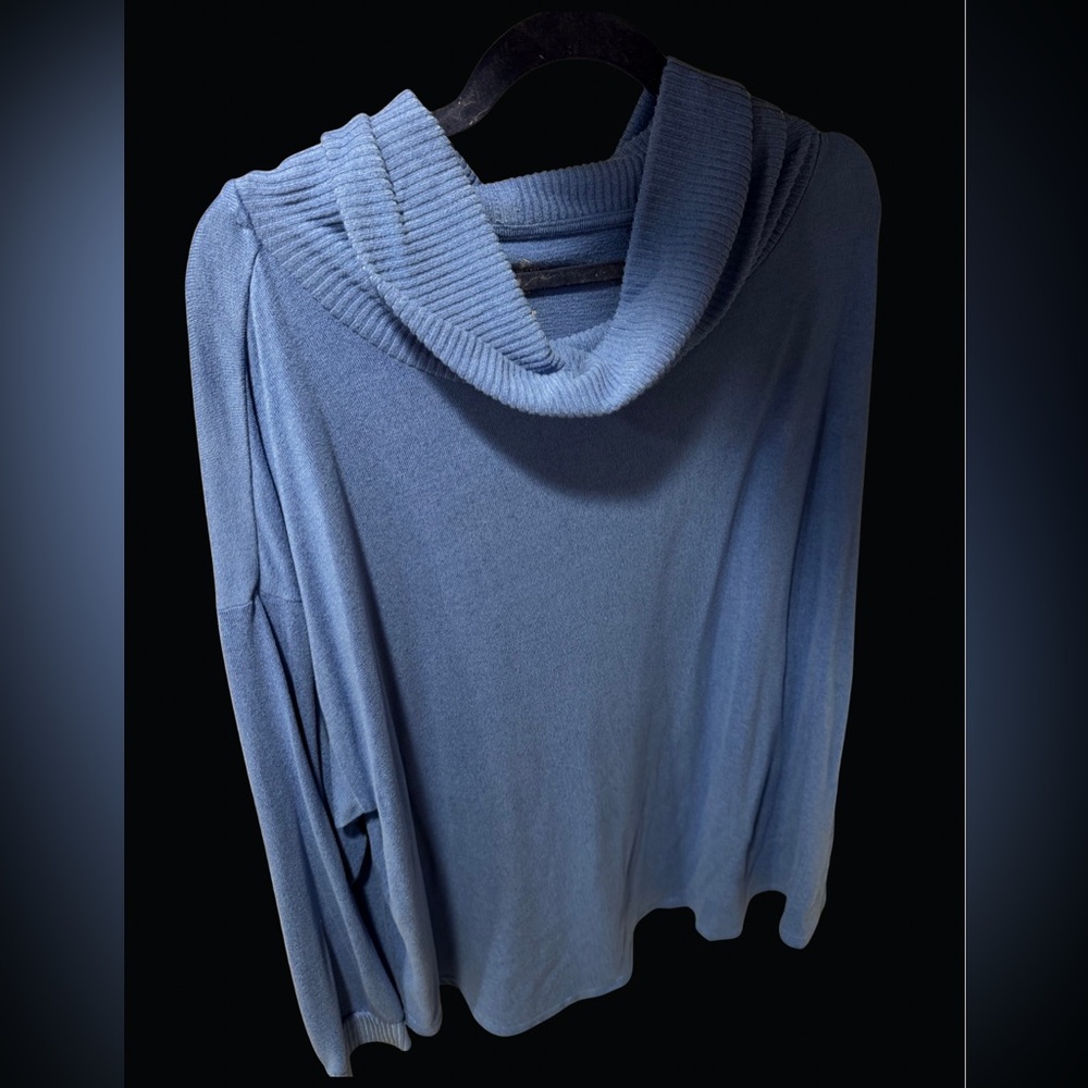 St John’s Bay Size 3X Blue Cowl Neck Sweater